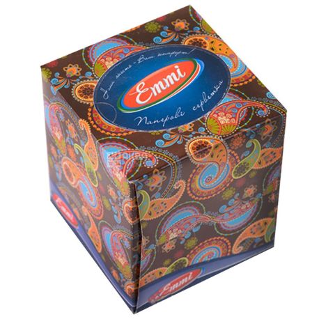 Mirus Cube, 80 шт., Салфетки косметические Мирус, 3-х слойные, 20х17 см, белые