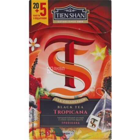 Тянь Шань, Tropical fruit, 20 пак., Чай, Тропические фрукты, черный