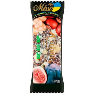 Misso Fitbar, 30 г, Миссо Фитбар, Батончик Инжир и фундук