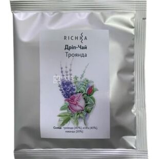 Richka, 4 г, Чай трав'яний Троянда Річка, у дріп-пакеті