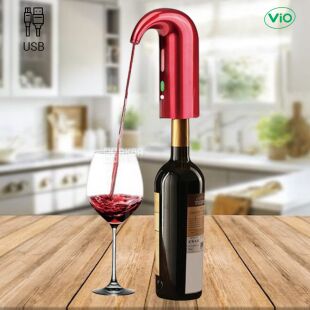 Помпа-аератор для вина SMART SW-EA01 red, акумуляторна, червона