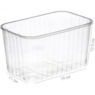 Лоток пластиковий для фруктів та ягід 1 кг, 30 шт., прозорий