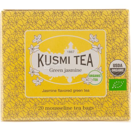 Kusmi Теа, Jasmine, 20 пак. х 2 г, Чай Кусми Ти,  Жасмин, зеленый