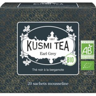  Kusmi Tea, Earl Grey, 20 пак. х 2 г, Чай Кусмі Ті, Ерл Грей, чорний, з бергамотом і цитрусовими