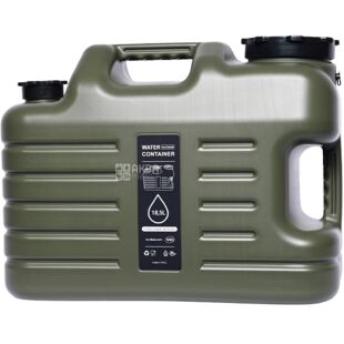 Бутель Каністра 18.5 л для води з краном та ручкою, зелений, ViO PET-TG 18.5L