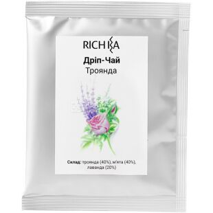 Richka, 4 г, Чай трав'яний Троянда Річка, у дріп-пакеті