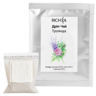Richka, 4 г, Чай трав'яний Троянда Річка, у дріп-пакеті