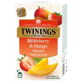 Twinings Infuso Strawberry Mango, 20 шт., Чай фруктовый Клубника и Манго, Твайнингс, в пакетиках