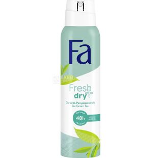  Fa Fresh Dry, 150 мл, Дезодорант- антиперспірант спрей Зелений чай