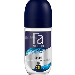 Fa Sport, 50 мл, Дезодорант-антиперспирант шариковый с ароматом Зеленого цитруса, для мужчин