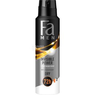 Fa Men Xtreme Invisible Power, 150 мл, Дезодорант-антиперспірант-спрей, без спирту, для чоловіків