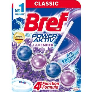 Bref Power Aktiv Lavander, 50 г, Туалетный блок для унитаза Лаванда Бреф
