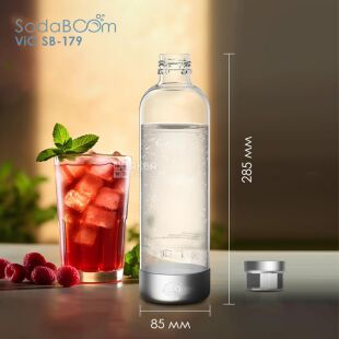 ViO SodaBoom SB-179, Пляшка 1 л для систем газування води, ПЕТ, змінна, багаторазова