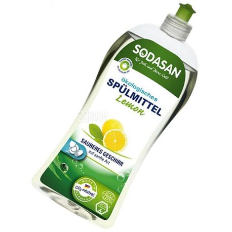 Sodasan, Лимон, 1 л, Гель-концентрат для мытья посуды