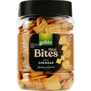 Gullon, Crackers Cheddar, 250 г, Гуллон, Печиво крекер, з сиром Чеддар