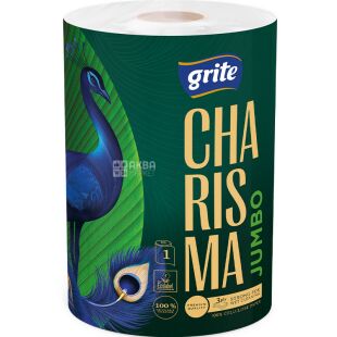 Grite, Charisma Jambo, 1 рул., Грите Харизма, Полотенца бумажные, 3-х слойные, 72 м, 245 листов, 290х240 мм