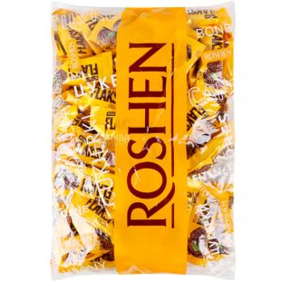 Roshen Flaksi Cocoa, 500 г, Конфеты с вафельными овсяными хлопьями и какао Рошен