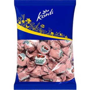 Konti, 1 кг, Цукерки з смаком вишня-черешня, крем-йогурт, Конті