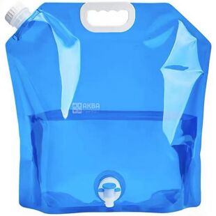 ViO PE-T 5l, Каністра-пакет для води м'яка з ручкою та краником, блакитна