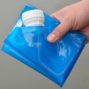 ViO PE-T 10l, Каністра-пакет для води м'яка з ручкою та краником, блакитна