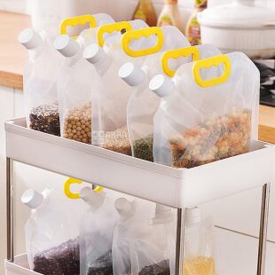 ViO PE-T 2.5l, Каністра-пакет 2,5л з ручкою для круп та рідин м'яка, прозора, із закруткою та ручкою