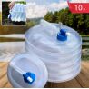 ViO PE-FT 10l, Канистра пакет для воды складная с ручкой и краном, трансформер, 10 л, прозрачная
