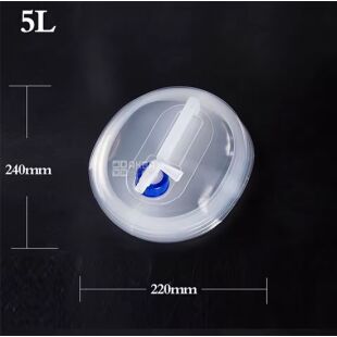 ViO PE-FT 5l, Каністра пакет для води складана з ручкою та краном, трансформер, 5 л, прозора