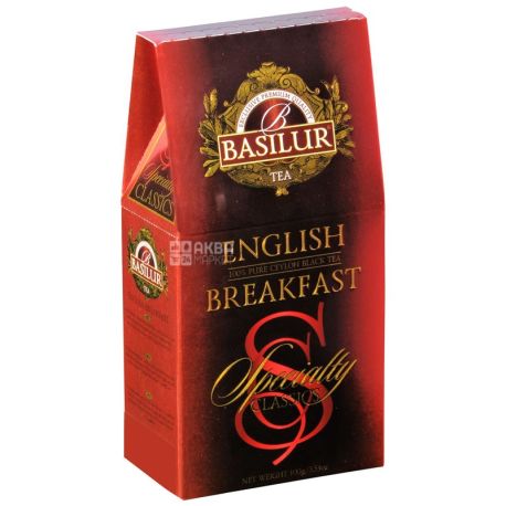 Basilur, English breakfast, 100 г, Чай Базилур, Английский завтрак, черный