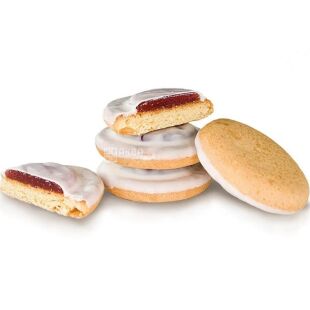 Delicia, 1 кг, Деліція, Печиво в молочній глазурі зі смаком вишні