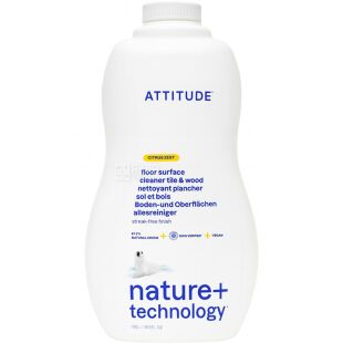Attitude, Floor Cleaner, 1 л, Засіб для миття підлог, плиткових та дерев'яних