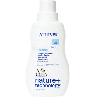 Attitude Wildflowers, 1,05 л, Гель для стирки для чувствительной и детской кожи, гипоаллергенный, Атитюд