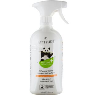 Attitude, Цитрус, 800 мл, Моющее средство универсальное, эко