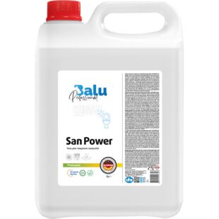 Balu San Power, 5 л, Балу, Гель для миття санвузлів, Лимон та м'ята, каністра