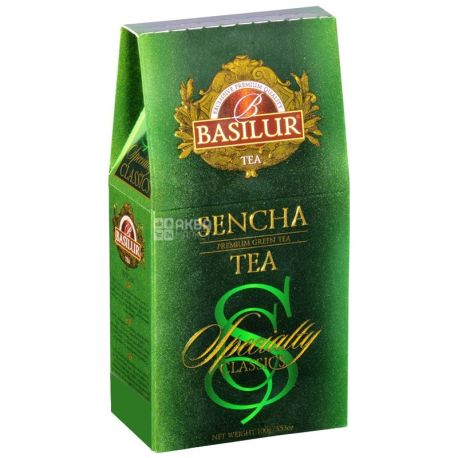 Basilur, Sencha, 100 г, Чай Базілур, Сенча, зелений