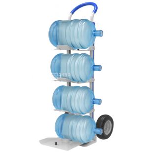 ViO HT-6BA, Двухколесная тележка с ручками и платформой для перемещения 5 бутылей, алюминиевая, до 200 кг