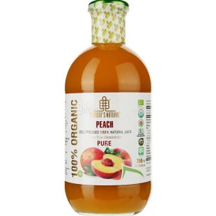 Georgia`s Natural Peach, 0,75 л, Сок органический Персиковый 100% Джорджияс Натурал, без сахара, стекло