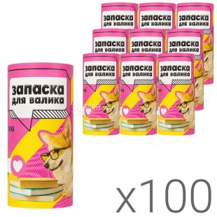 Clever XXL, Упаковка 100 шт., Запаска для валика для чистки одежды и мебели, 9,7 м, 70 листов