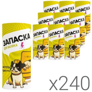 Clever, Упаковка 240 шт., Запаска для валика для чистки одежды и мебели, 4,2 м, 30 листов