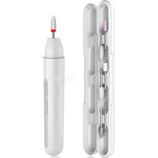 TOUCHBeauty TB-1738, Беспроводной электрический фрезер для маникюра и педикюра 6в1 Тач Бьюти, белый