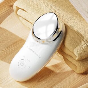 TOUCHBeauty TB-1681, Массажер для лица с ионным эффектом и вибрациями, крем-бустер Тач Бьюти, белый