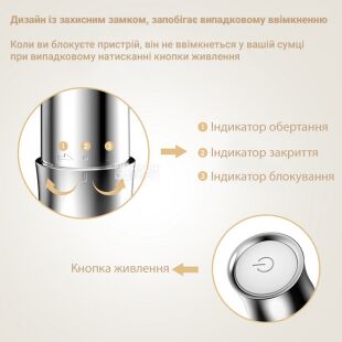 TOUCHBeauty TB-2456, Багатофункціональний електричний тример для обличчя та зони брів Тач Б'юті, білий