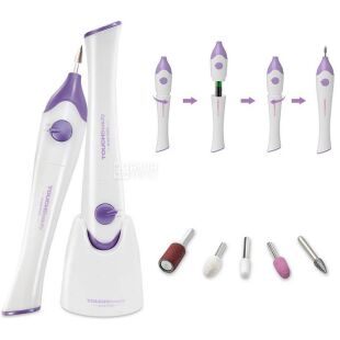 TOUCHBeauty TB-1335, Набір для манікюру та педикюру з  UF-лампою та 5 фрезами Тач Б'юті, білий