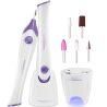 TOUCHBeauty TB-1335, Набор для маникюра и педикюра с UF-лампой и 5 фрезами Тач Бьюти, белый