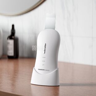 TOUCHBeauty TB-1887А, Ультразвуковой скрабер для лица с функциями очищения, увлажнения и лифтинга Тач Бьюти, белый