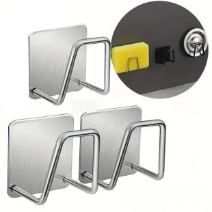 ViO, Тримач для кухонних губок, нержавіюча сталь, на липучці - для зручного монтажу