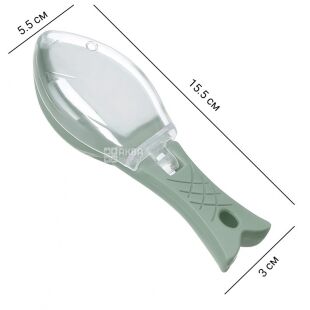 Нож для чистки рыбы с контейнером для чешуи, пластиковый