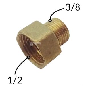Fado, Переходник латунный для водоснабжения и отопления 1/2×3/8