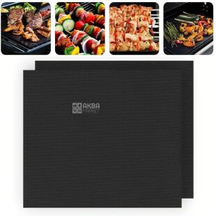 Многоразовый антипригарный коврик, черный, 40х33 см