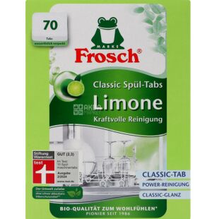 Frosch, 50 шт., Таблетки для посудомоечной машины, Лимон