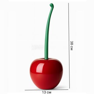 ViO, Йоржик для унитаза красная Вишня, пластиковый, 38х13 см